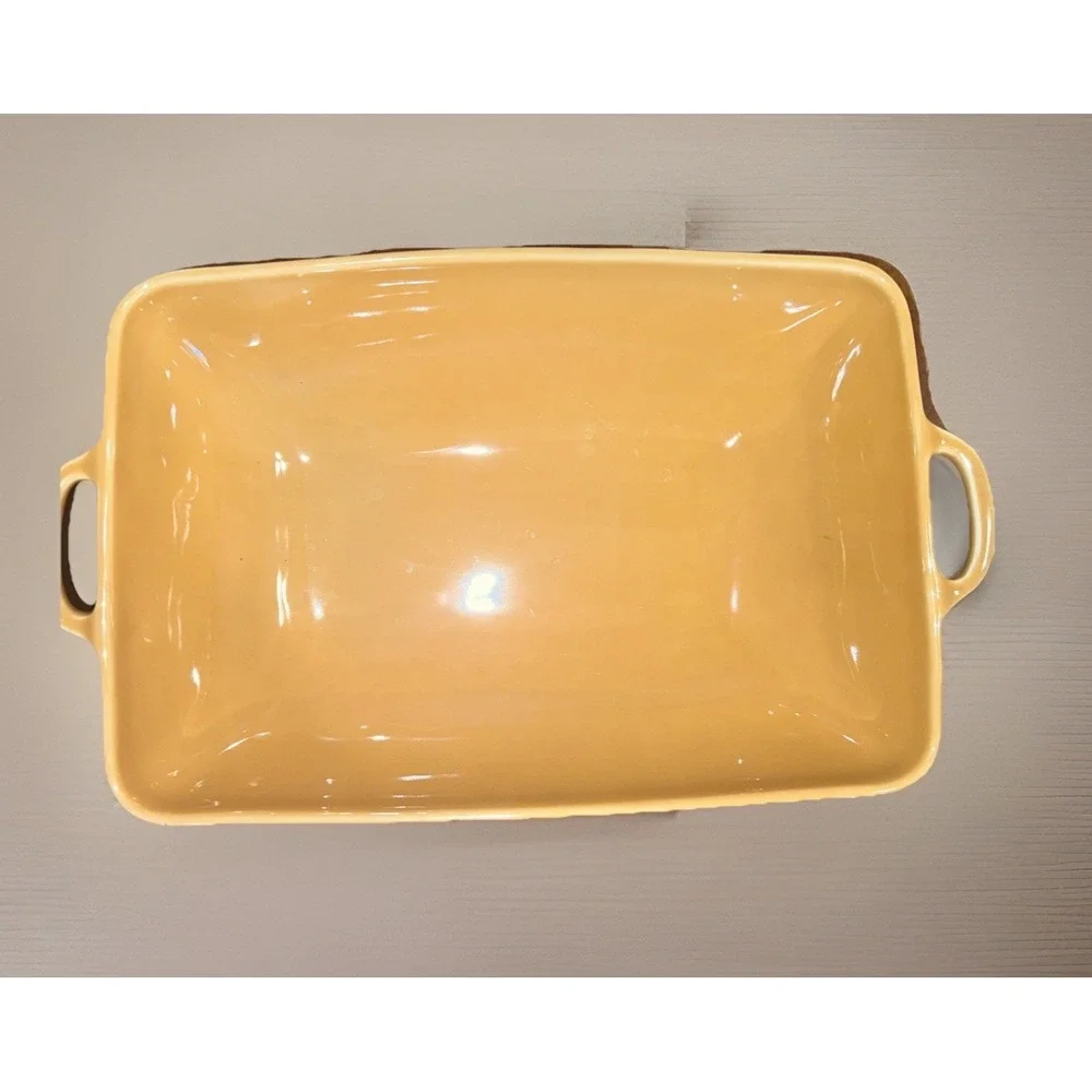 Pier 1 Imports Mushroom Motif Rectangular Stoneware Baking Dish‎ Portugal